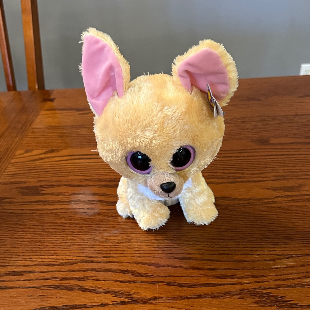 TY beanie boo stuffed animal dog named nacho with tags